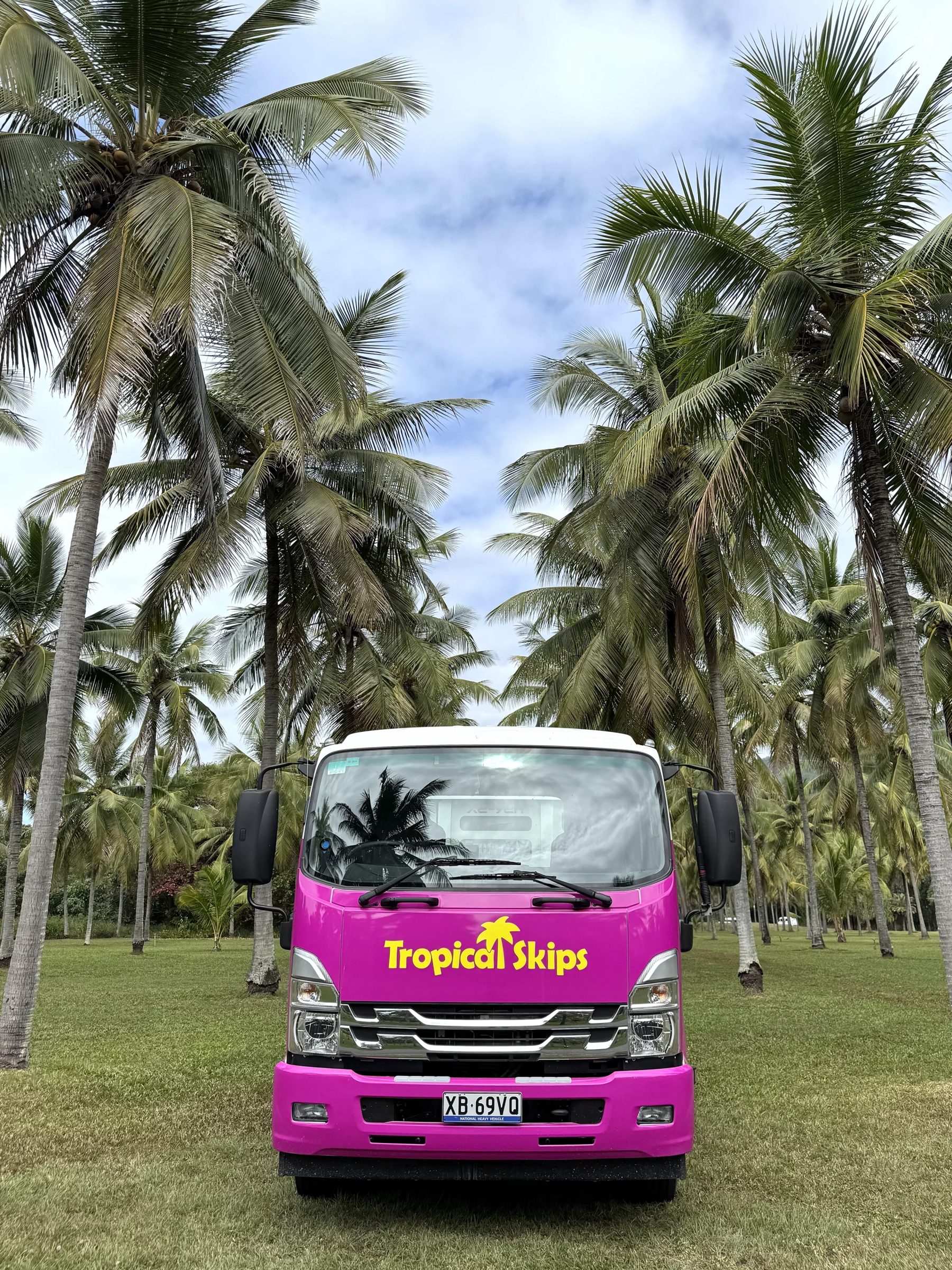 Tropical Skips delivery truck on its way to Kamerunga